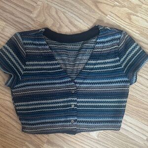 SHEIN Multicolor Striped Crop Top